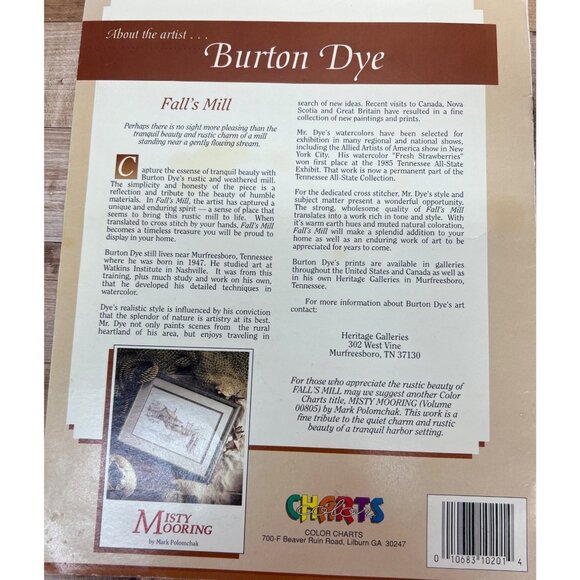 Burton Dyes Falls Mill Cross-Stitch Chart Pattern Kit - Picture 3 of 3